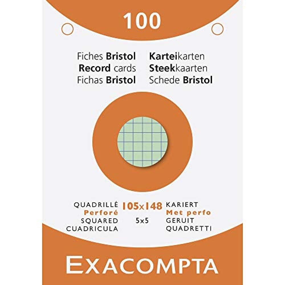 (TG. 10x14) Exacompta 13659E Cartoncini Bristol, 10x14 cm, Multicolore - NUOVO