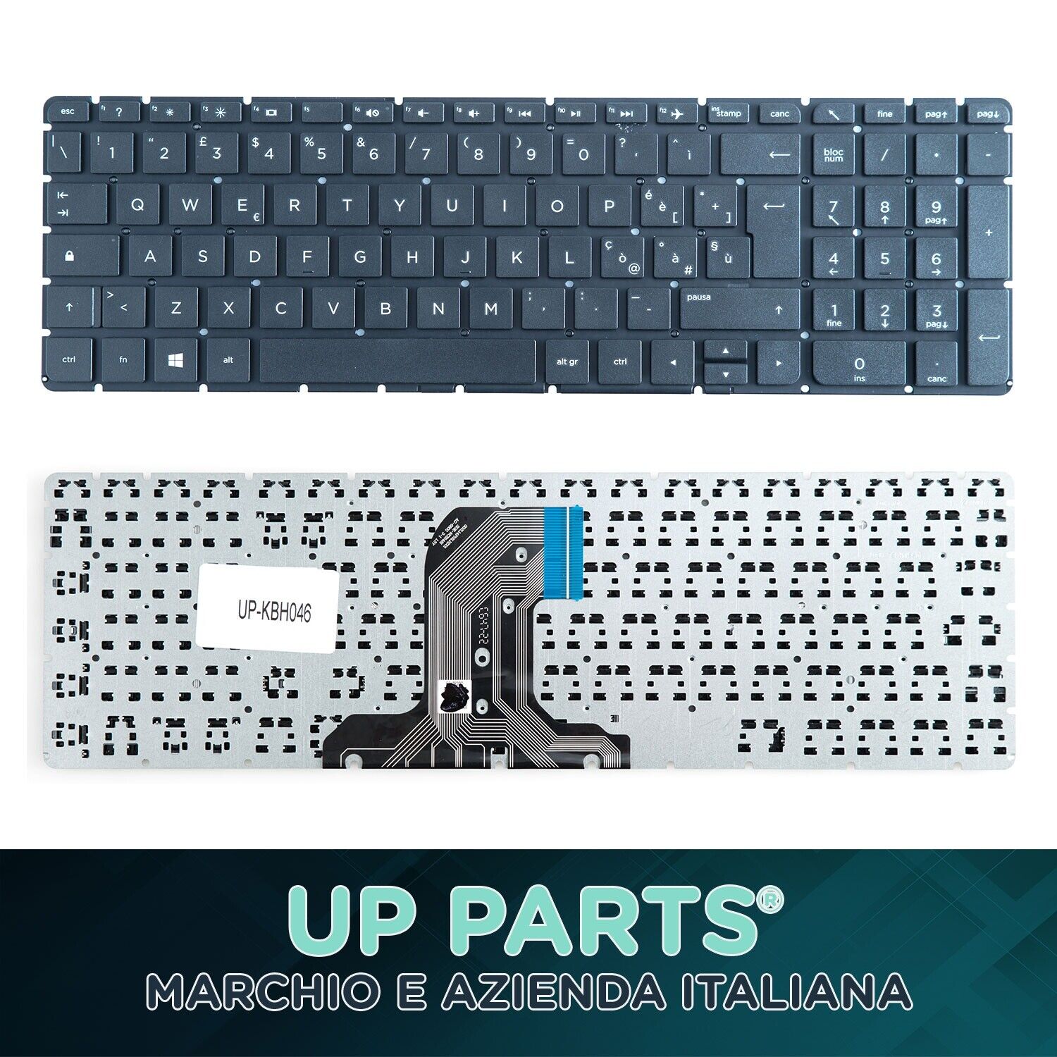 UP PARTS - Tastiera notebook Italiana per HP �15-ba000nl