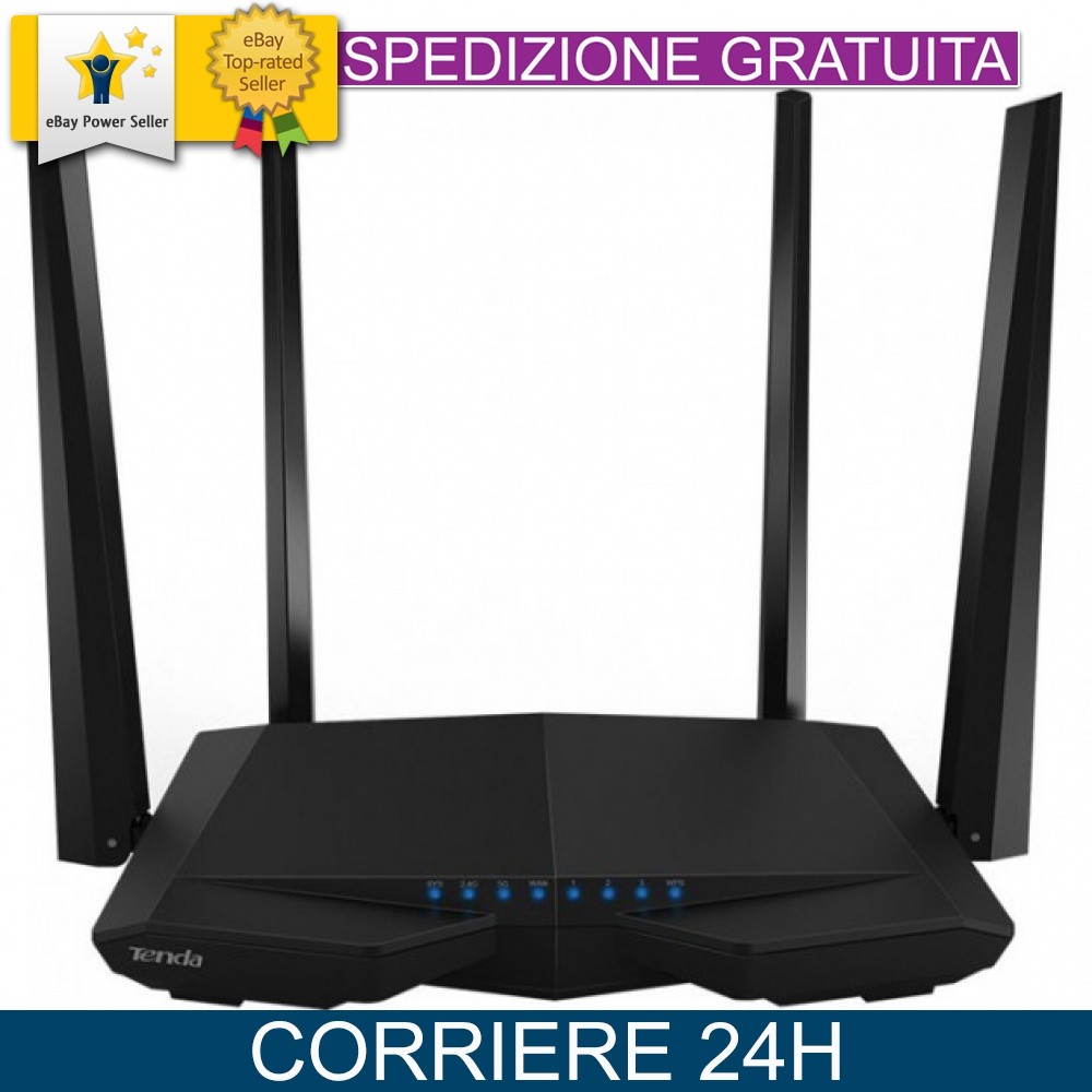 Tenda AC6 Router 1200Mbps Dual Band WiFi Smart App Controllo Parental