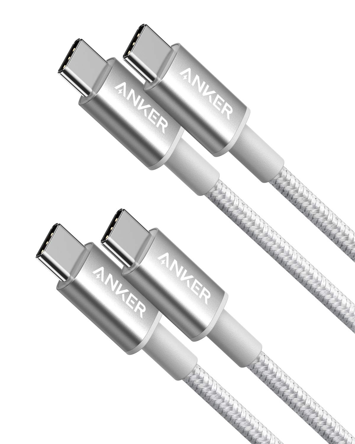 ANKER Cable USB C, lot de 2 Cable USB C vers USB C 2.0 en nylon (1m, 60 (W4j)