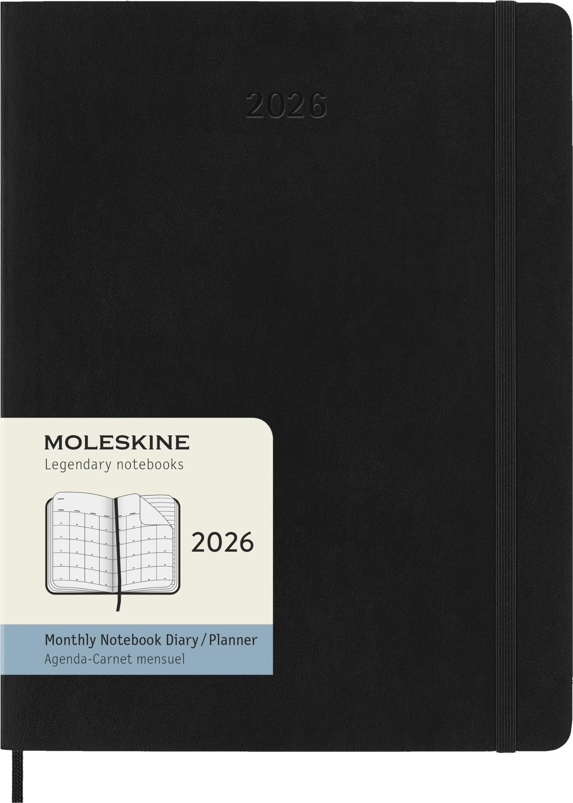 Moleskine Monthly Planner, 2026 12-Month Monthly Agenda, With Soft Cover and Ela