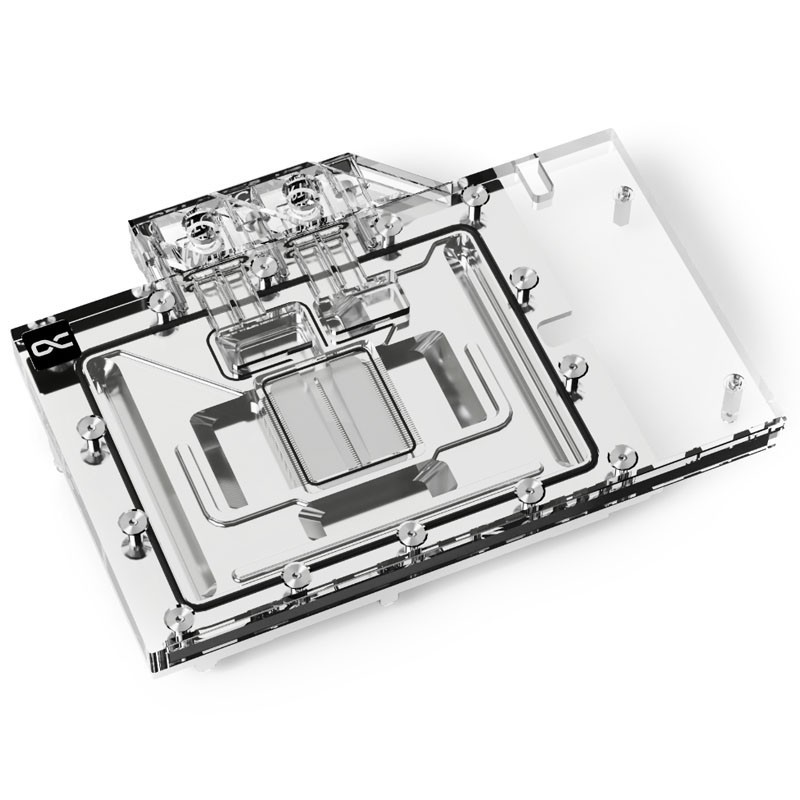 Alphacool 13456 Blocco d'acqua + piastra posteriore Acrilico Alluminio Nero