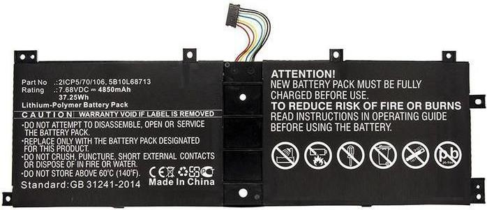 Laptop Battery, 37WH Li-Pol - 7.68V 4.85Ah, 5B10L68713 for - Lenovo IdeaPad MIIX