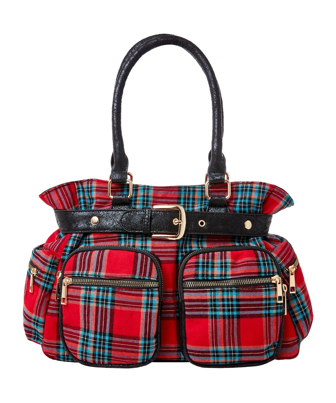 Joe Browns Vintage Tartan Check Buckle Detail Shoulder Bag, Borsa Donna, (A4o)