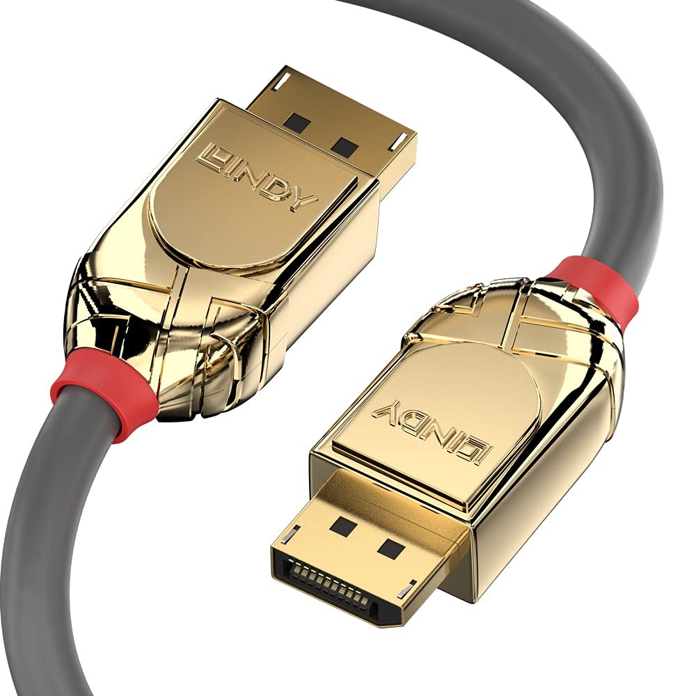 Lindy 3m DisplayPort 1.4 Cable, Gold Line