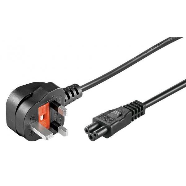 3653981 Microconnect Power Cord UK / C5 5m Black