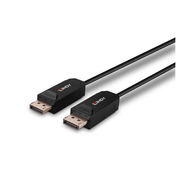Lindy 38524 cavo DisplayPort 10 m Nero (Lindy 40m Fibre Optic Hybrid DP 2.0 UB)