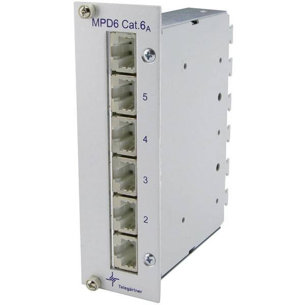 Telegärtner 100006991   6 Porte Patchpanel di rete CAT 6A 3 U pronto alluso