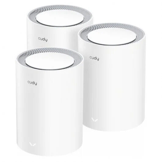 Cudy M1800 Pack de 3 Sistemas WiFi 6 Mesh AX1800 Dual Band - 1201Mbps en 5GHz, 5