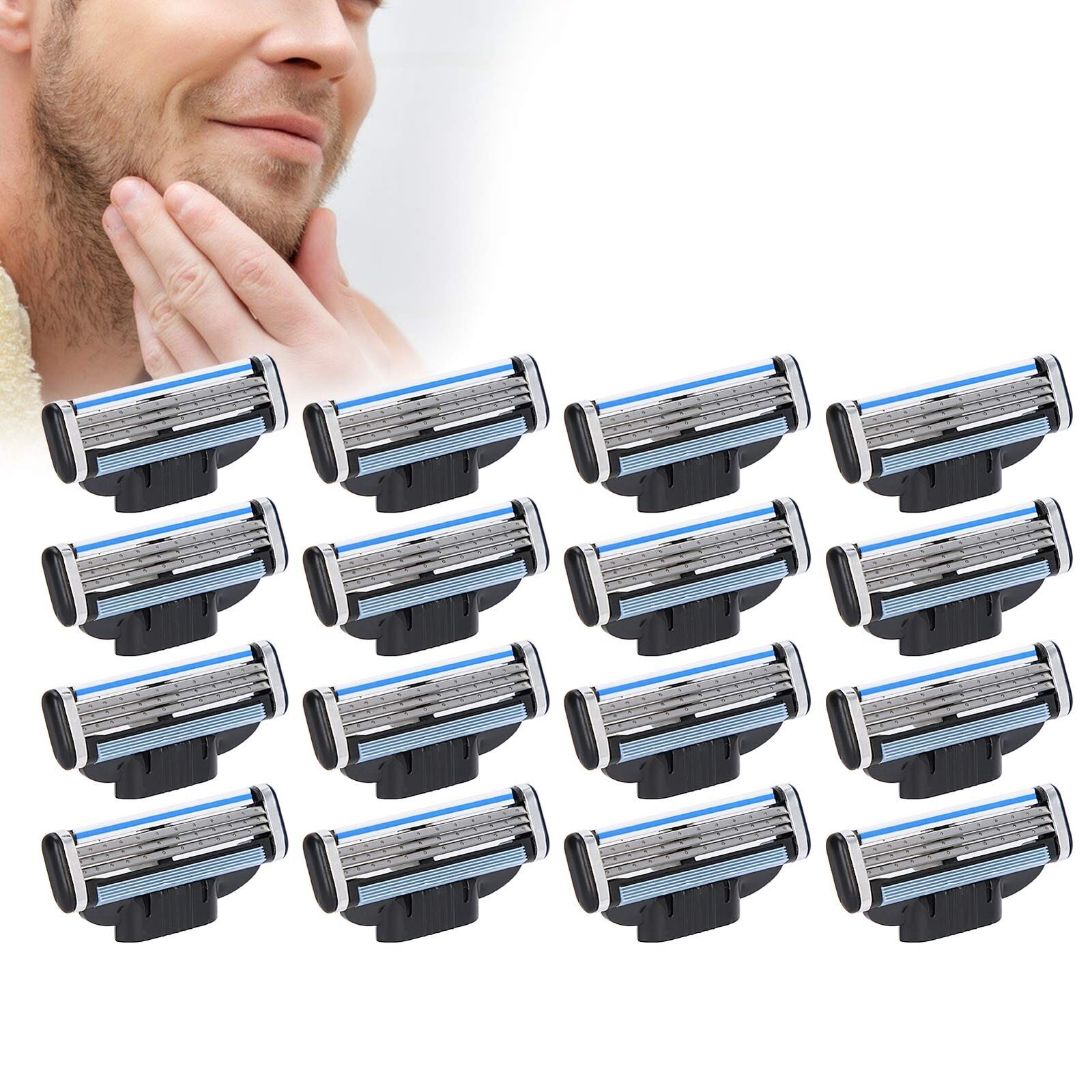 Lame Mach 3, 16 Lame per Rasoio Mach 3 Lame per Rasoio da Uomo 3 Lame (Y1z)