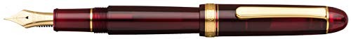 PLATINUM Japanese Fountain Pen #3776 Century Gold Trim Bourgogne F/Red/0.28-0.34