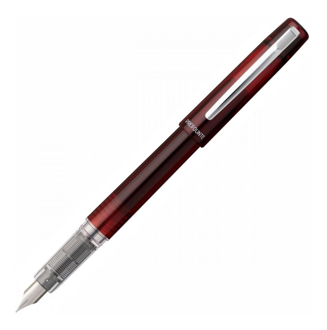 Platinum Prefounte Fine Fountain Pen - Crimson Red