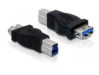 Delock USB 3.0 Adapter USB 3.0-B M USB 3.0-A FM Nero male > USB 3.0-A 65179