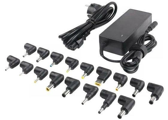 Universal Power Adapter 65W - 19V 3.42A Plug:Multi 17Pcs DC - Tips Universal Pow