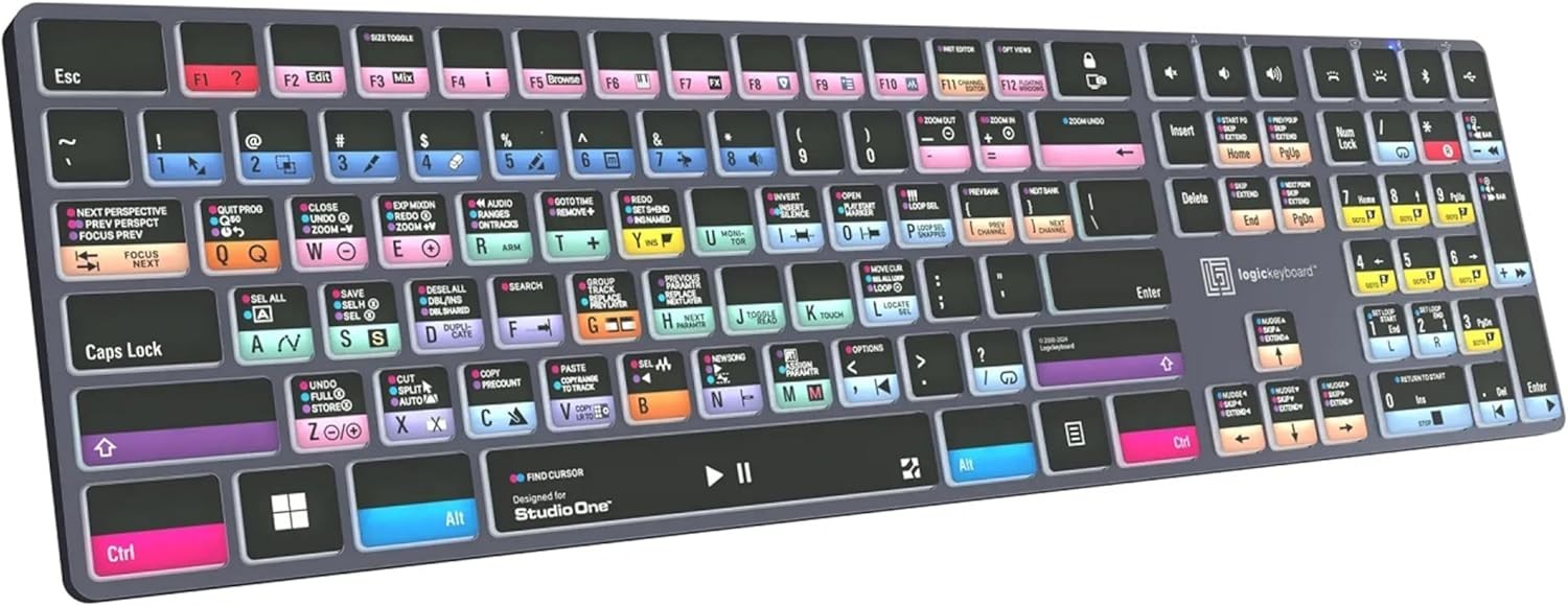 Logickeyboard Presonus Studio One Titan UK PC Regno unito LKB-PSO3-TPC-UK