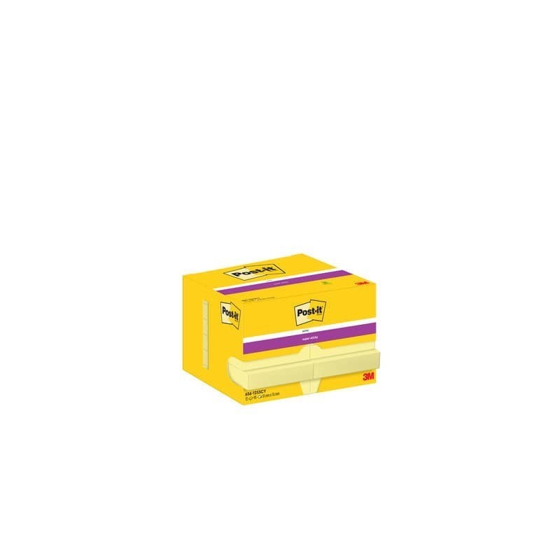 Foglietti riposizionabili Super Sticky Notes Post-it® Giallo Canary 48x73 mm 12