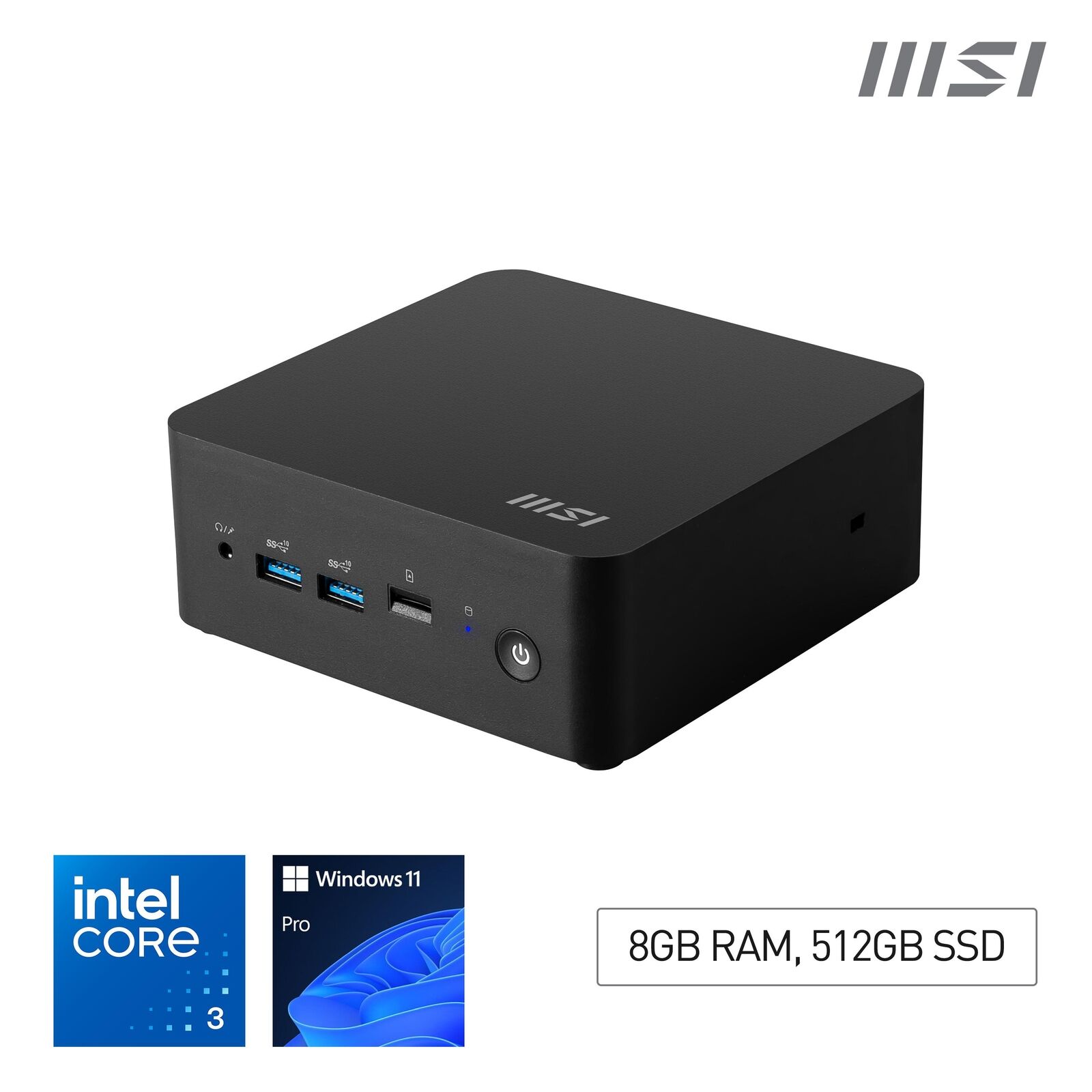MSI Cubi NUC 1M i3 100U FS 8GB 512GB W11P Intel Core 3 DDR5-SDRAM SSD Windows 11