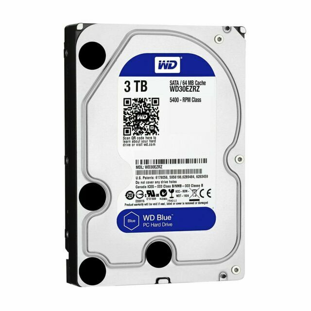 Western Digital Blue 3TB, Interno, 5400 RPM, 3.5" Disco Rigido (WD30EZRZ)