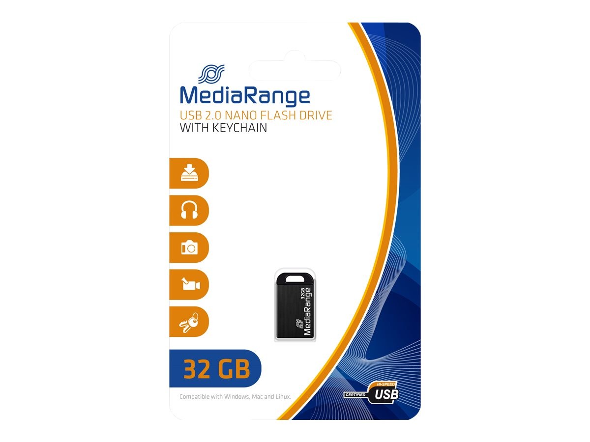 MEDIARANGE MR922 32 GB USB Type-A / Micro-USB 2.0 15 MB/s Senza coperchio Nero