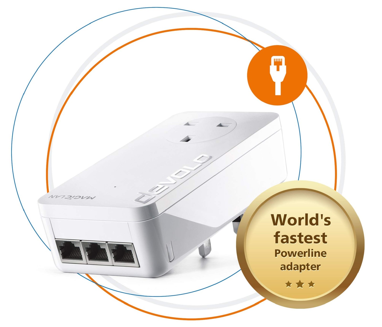 devolo Magic 2-2400 LAN Triple: Add-on Powerline Adapter (Up to 2400 Mbps for Yo