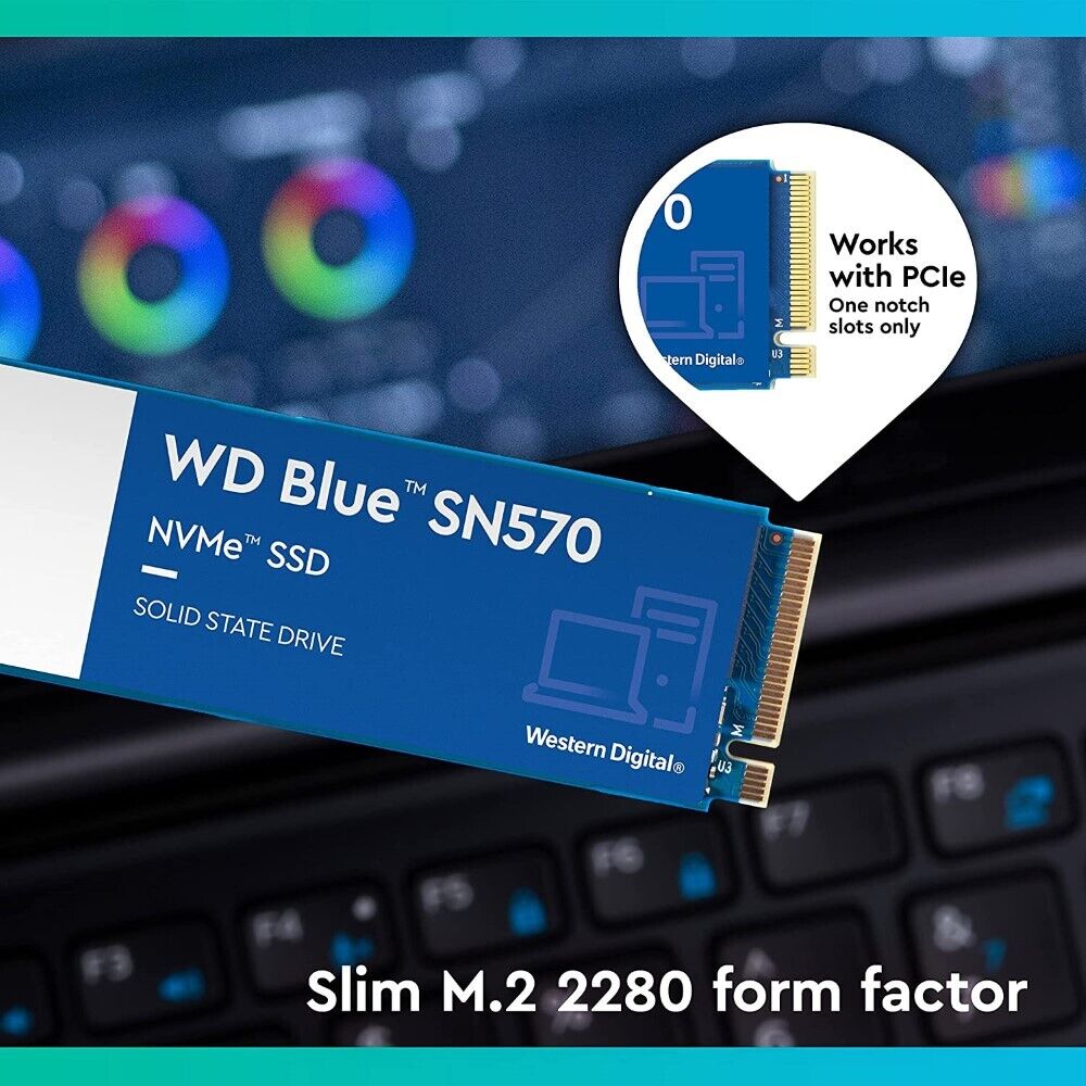 SSD WD Blue 500GB SN570 NVME M.2 PCI Express Gen3 x4 WDS500G3B0C