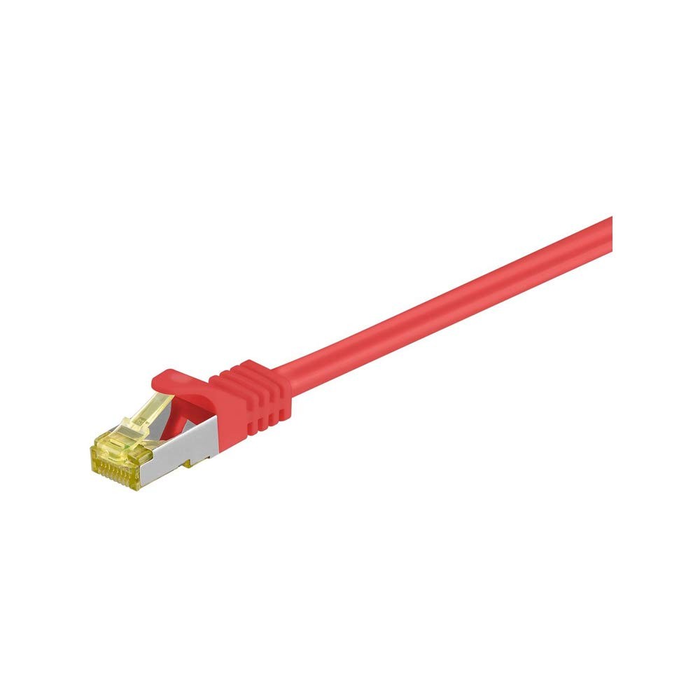 Wentronic, 1 m Cat7 S/FTP Red (S-STP) Network Cable – RJ-45 Network Cable Cat7 S