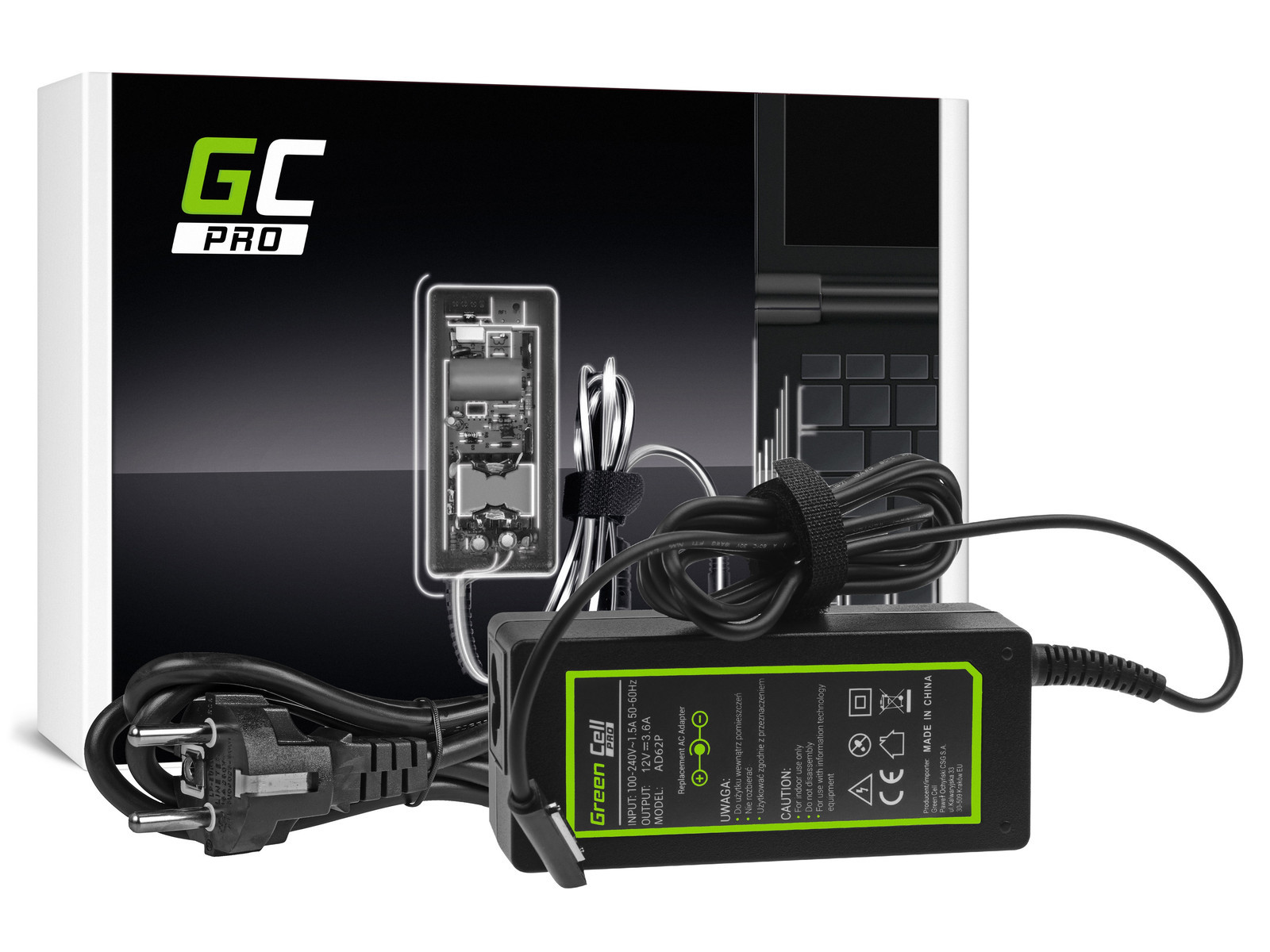Alimentatore AC Adapter Microsoft Surface RT, RT/2, Pro i Pro 2 12V 3.6A 48W