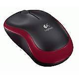 Logitech M185 Mouse wireless Nero/Rosso