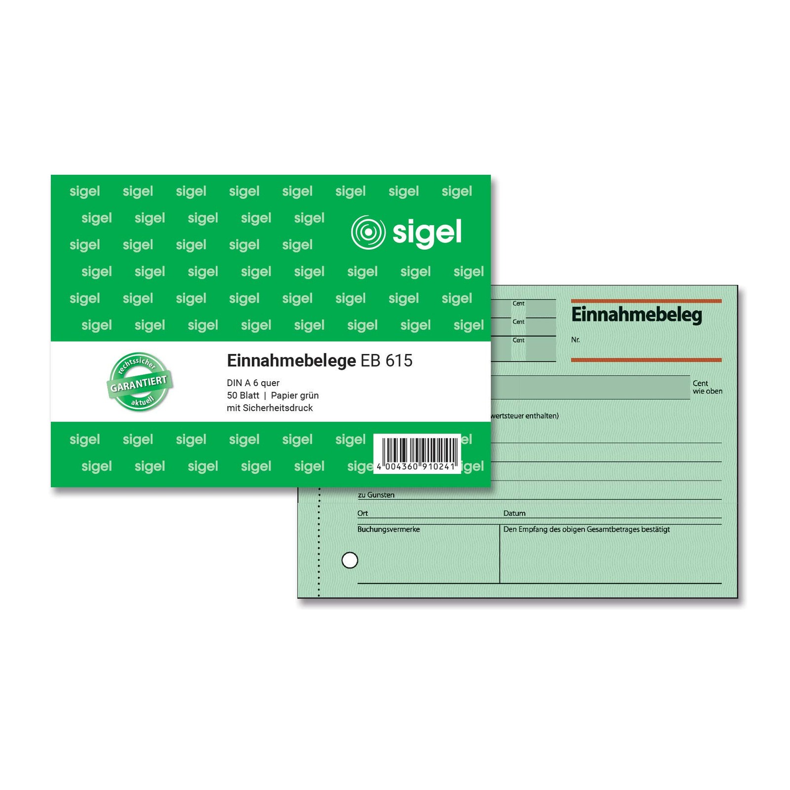SIGEL EB615 Receipt Documents A6 Landscape 50 Sheets Pack of 1