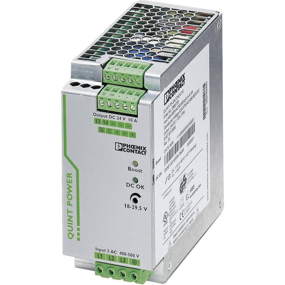 Phoenix Contact QUINT-PS/3AC/24DC/10 Alimentatore per guida DIN 24 V/DC 10 A