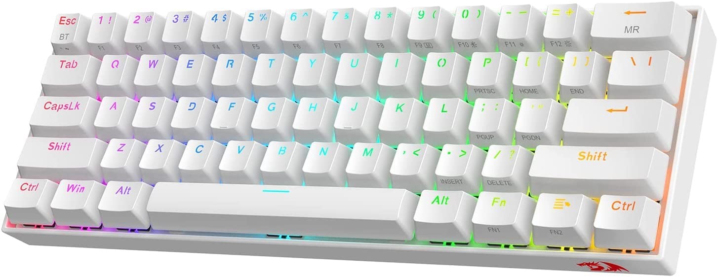 Redragon White Mechanical Wireless Gaming Keyboard   K530W-Pro Draconic 60% 61 K