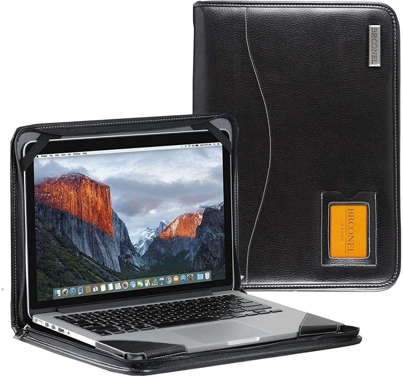Broonel Black Leather Case For Acer TravelMate Spin B1 11"