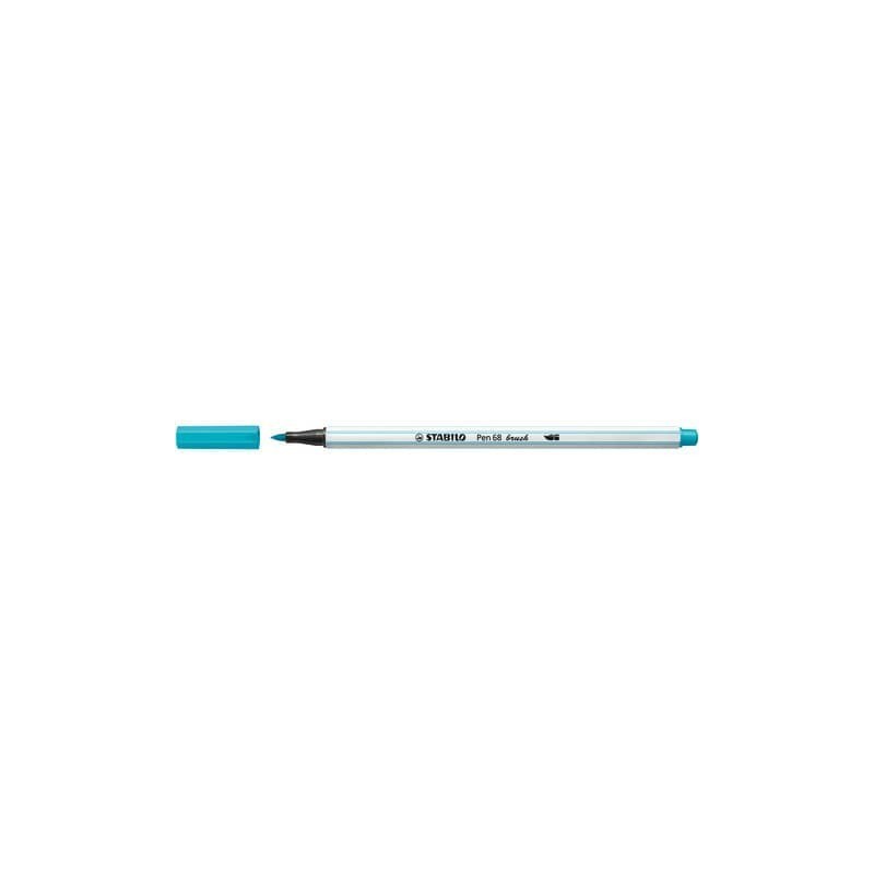Pennarello Stabilo Pen 68 brush - punta a pennello - M 1 mm azzurro chiaro - 568