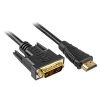 Sharkoon 4044951015221 3 m HDMI DVI-D Oro 1920 x 1200 Pixel Nero Cavo