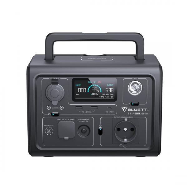 3724613 Bluetti BLUETTI Tragbare Powerstation EB3A, 268Wh m. 600W AC Ausg. (EB3A