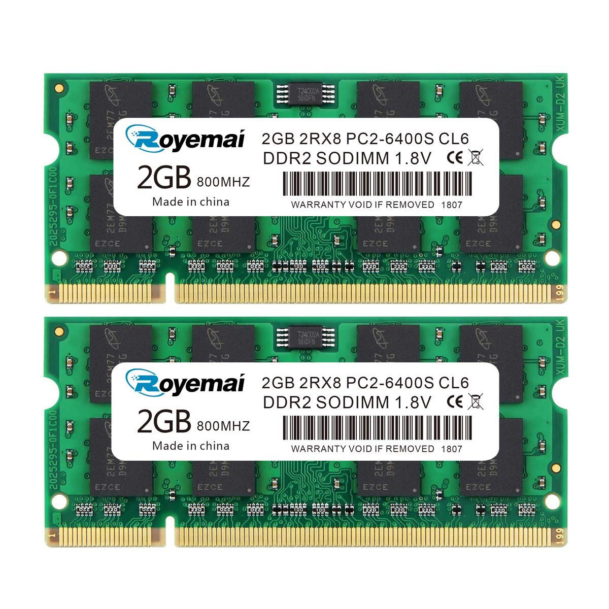 4GB(2X 2GB) DDR2 800MHz PC2-6400 PC2-6300 PC2 6400S DDR2 800 200 Pin (a6n)