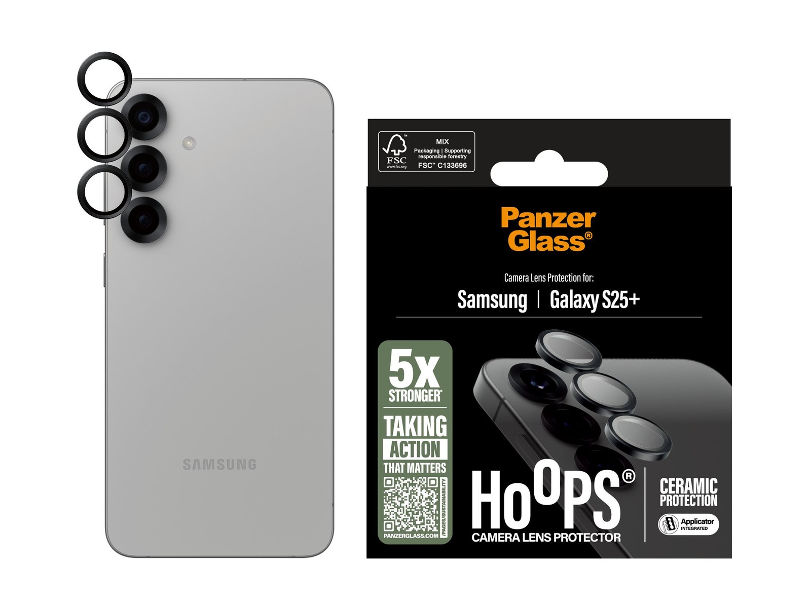 PanzerGlass Hoops Ceramic Lens Protector Samsung Galaxy S25+ PGRHOCEG37942