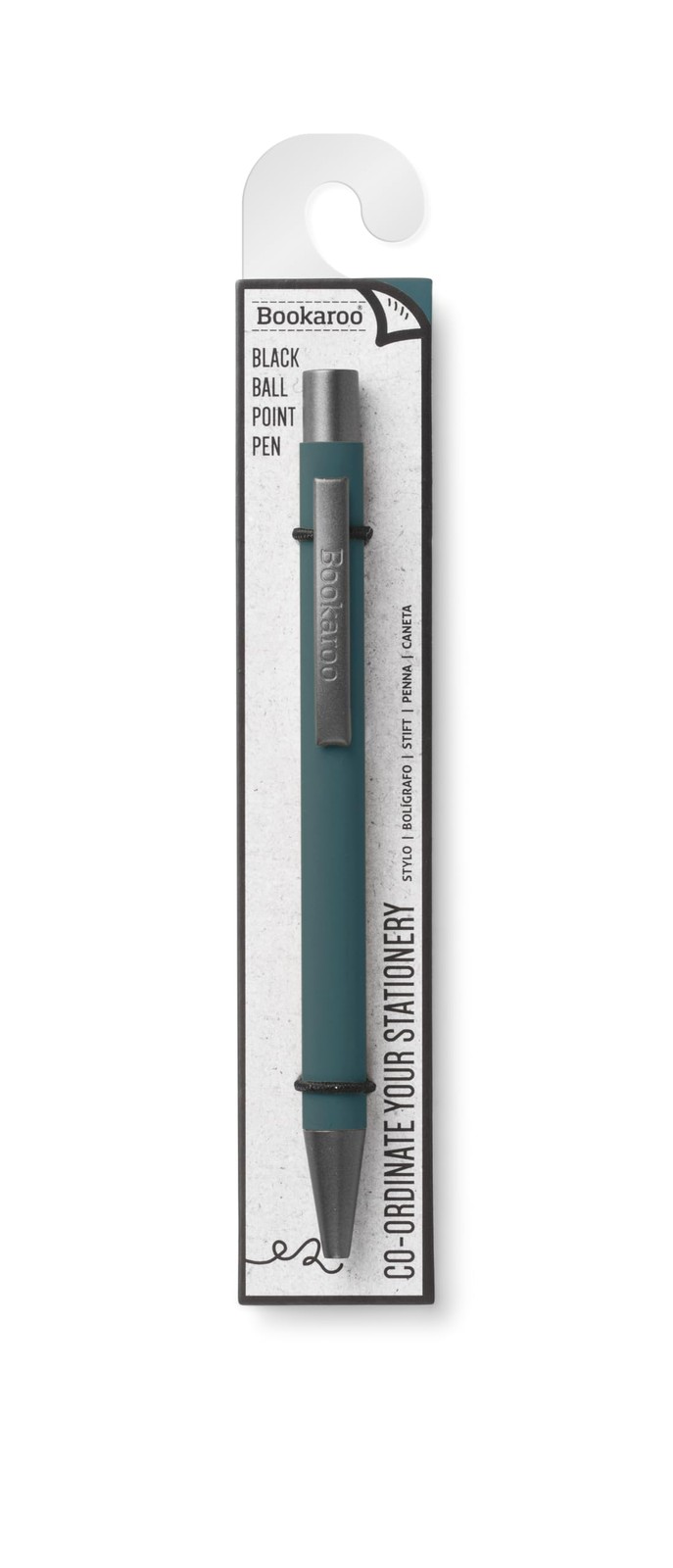 IF Bookaroo Pen, soft touch, colour coated pen with black ink - TEAL TEAL 1 coun