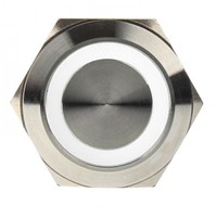 DimasTech PD063 Pulsante Acciaio inossidabile 25 mm Azione Momentanea Colore Led