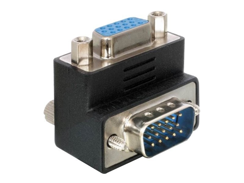 Delock Adapter VGA male/female right angled VGA 15pin VGA 15pin Nero 65171