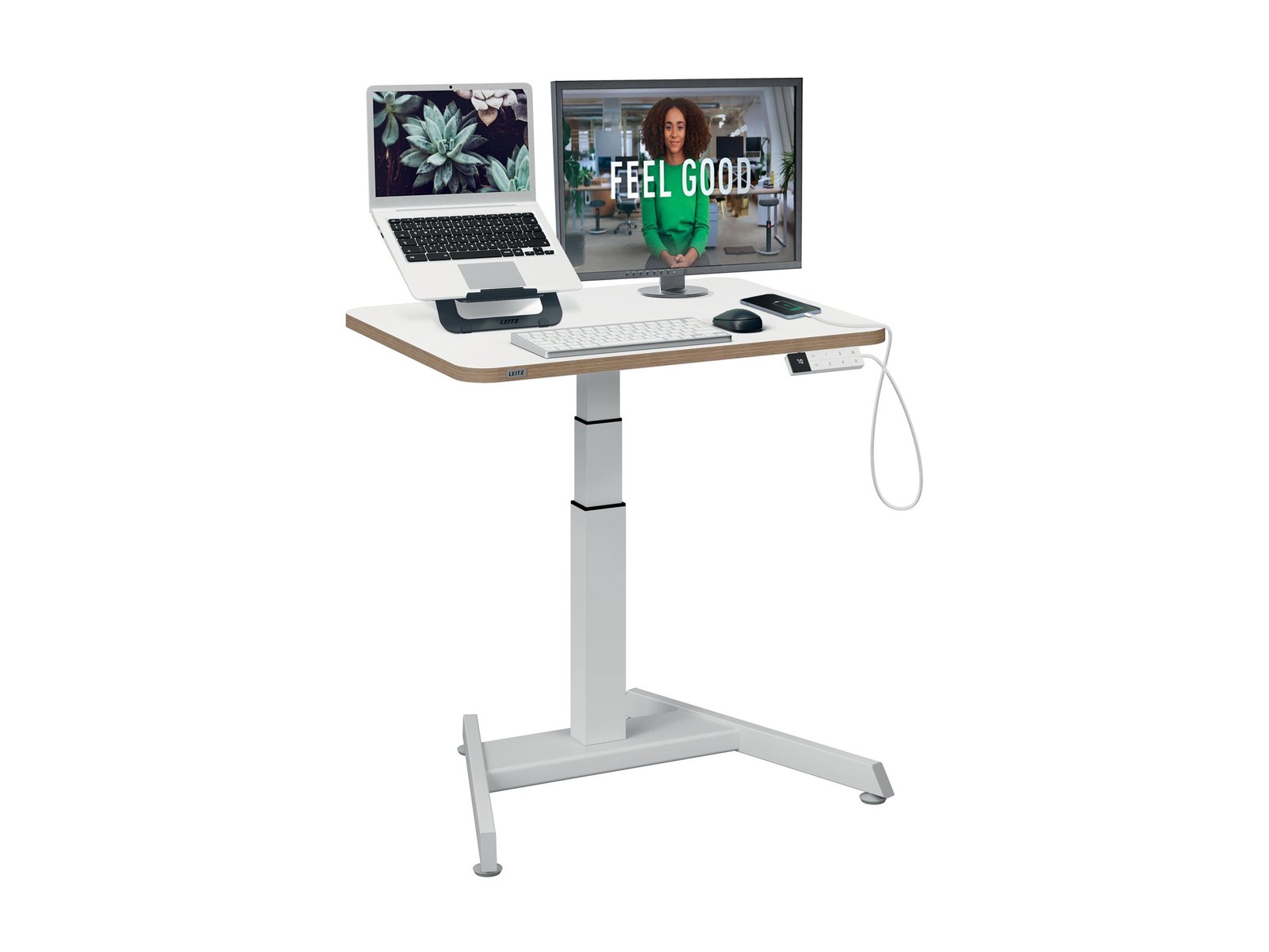 Esselte Leitz Ergo Sitz/Stehtisch höhenver. klein m.Rollen 6534-00-01
