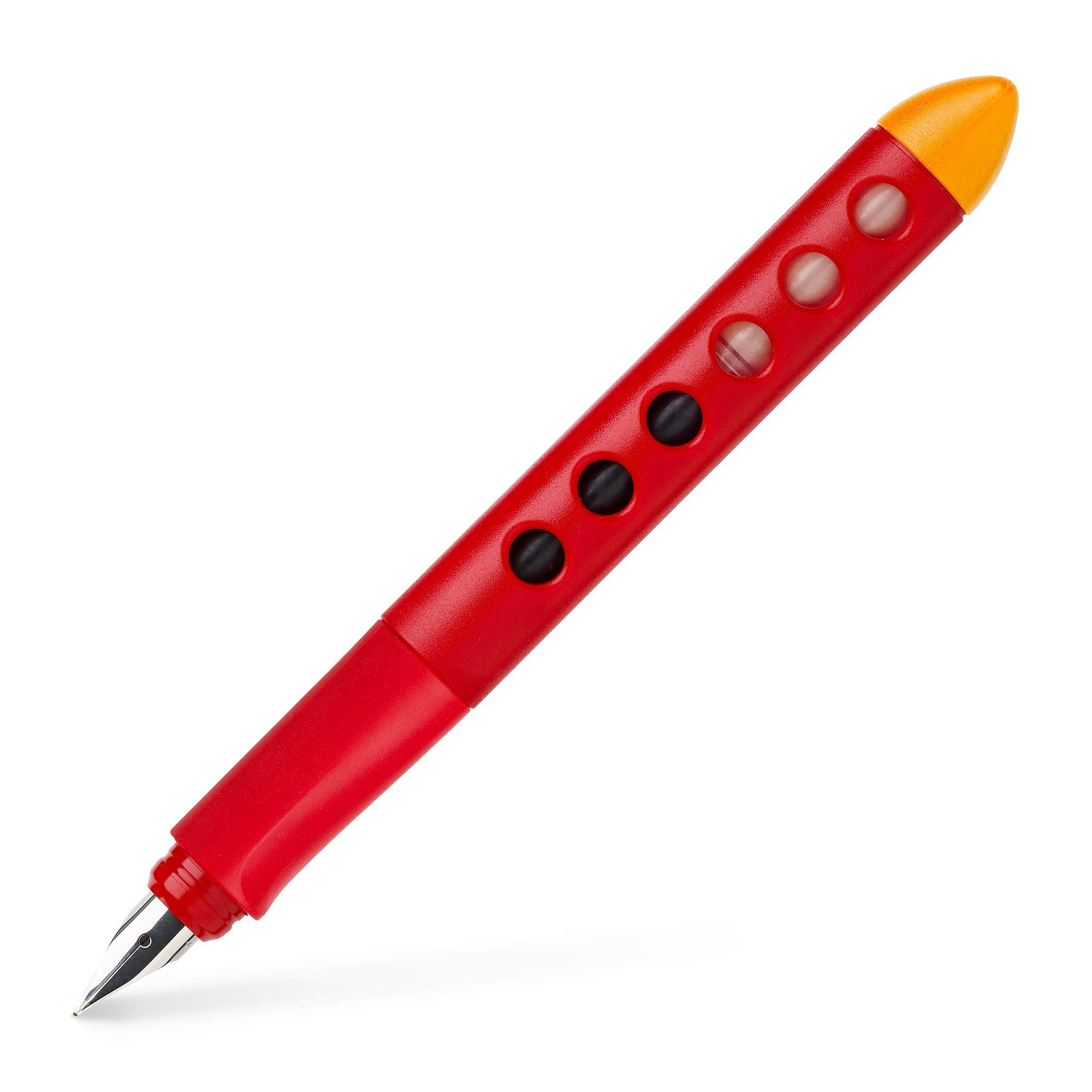 FABER-CASTELL Scribolino 149862 School Fountain Pen for Left-Handed Users, Red,