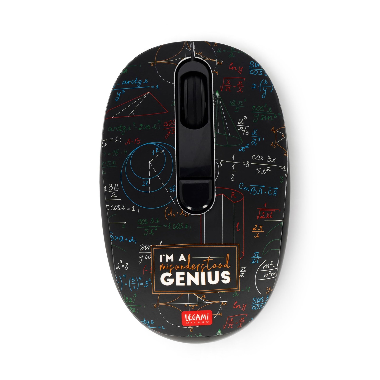 Legami - Wireless Mouse with Ultra Compact USB Receiver, Genius Theme, 3 Speed O