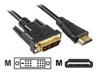 Sharkoon 4044951009060 3 m HDMI DVI-D Oro Nero Maschio/Maschio Cavo