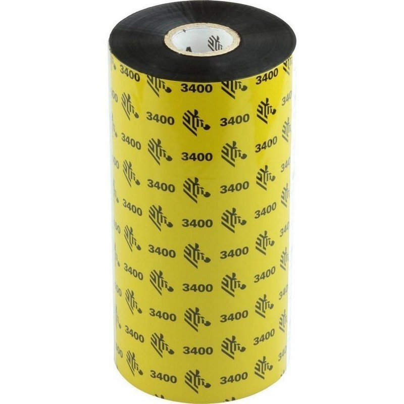 Zebra 3400 Wax/Resin Thermal Ribbon 40mm x 450m 450 m Nero 03400BK04045