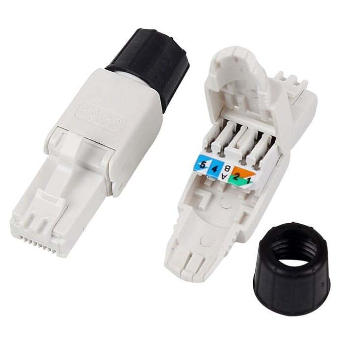Techly Professional Plug Cat.6A RJ45 UTP Toolless con Copriconnettore