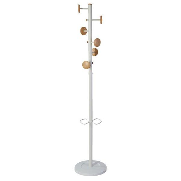 3727421 Alba Alba Music Coat Stand 6 Pegs Wood and White - PMMUSIC BC
