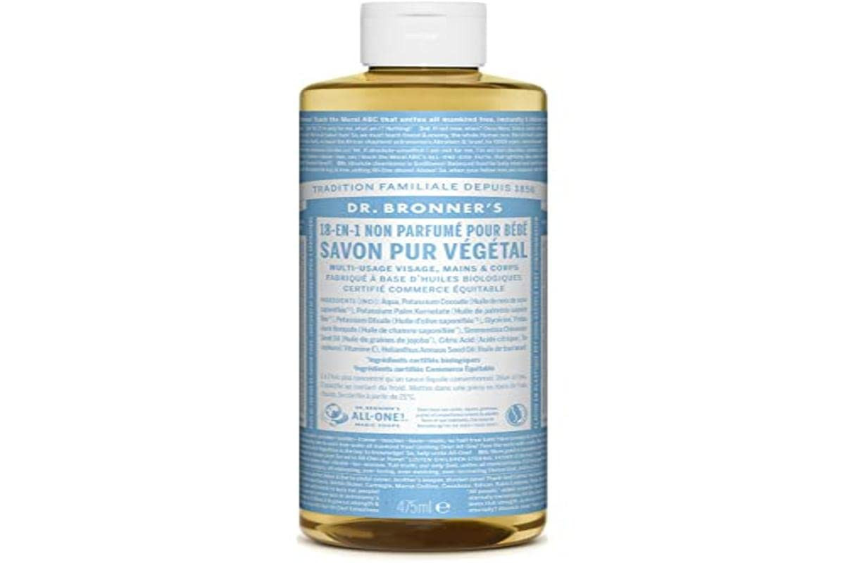 Sapone liquido senza profumo Dr. Bronner's 475 ml (u0V)