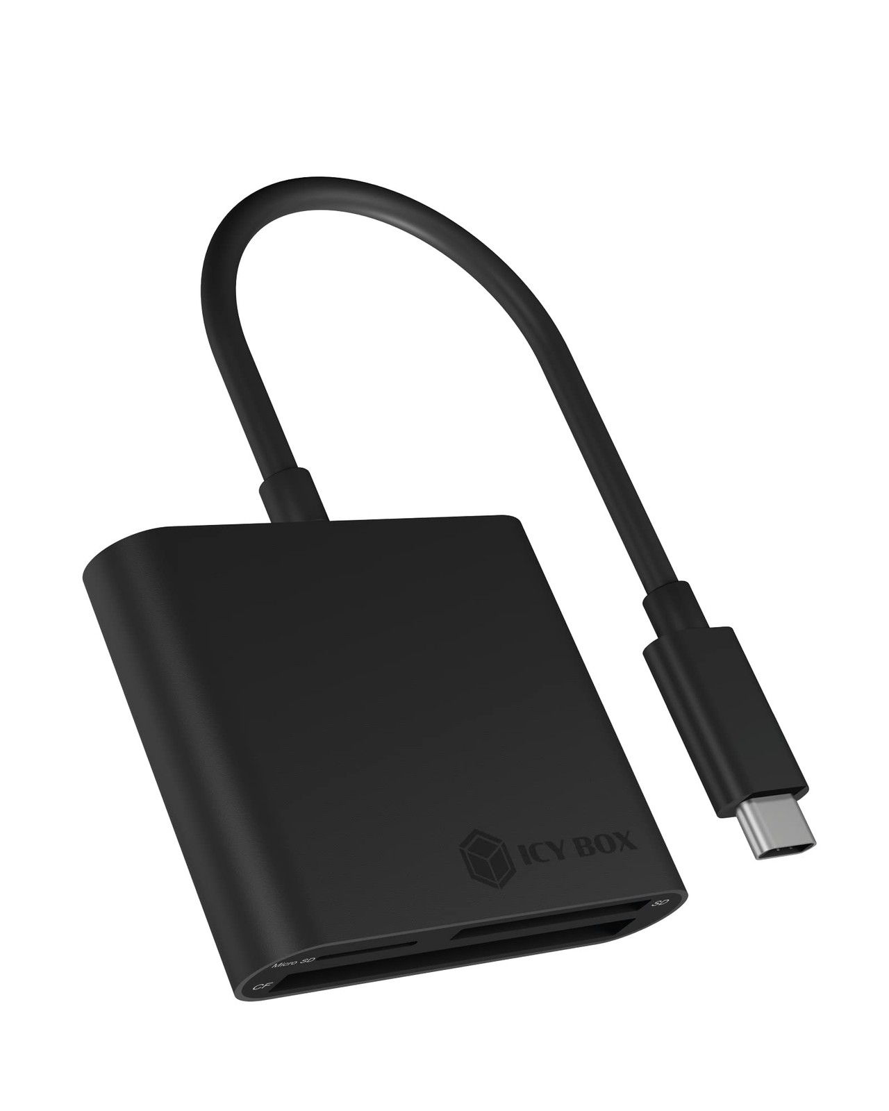 ICY BOX 60649 BOX SD Card Reader with USB-C, USB 3 Card Reader for SD, Micro SD
