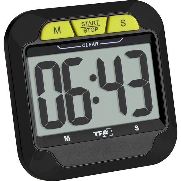 TFA Dostmann 38.2054.01  Digitaler Timer und Stoppuhr mit großen Ziffern Timer N